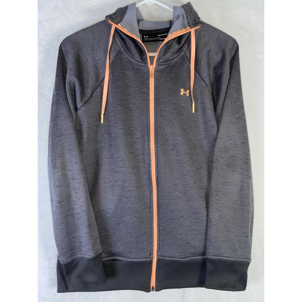 Under Armour Hoodie Full Zip Women Size Medium Polyester Blend Loose ColdGear